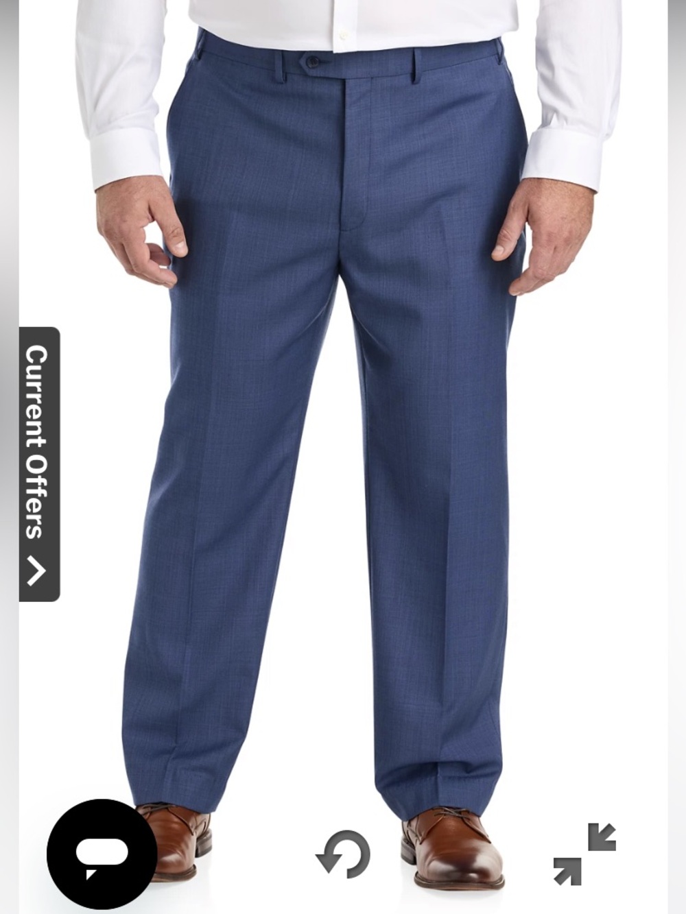 Michael Kors Wool Blend Blue Pinstripe Dress Pants Stretch Trousers Malone 44/32 - Picture 3 of 17